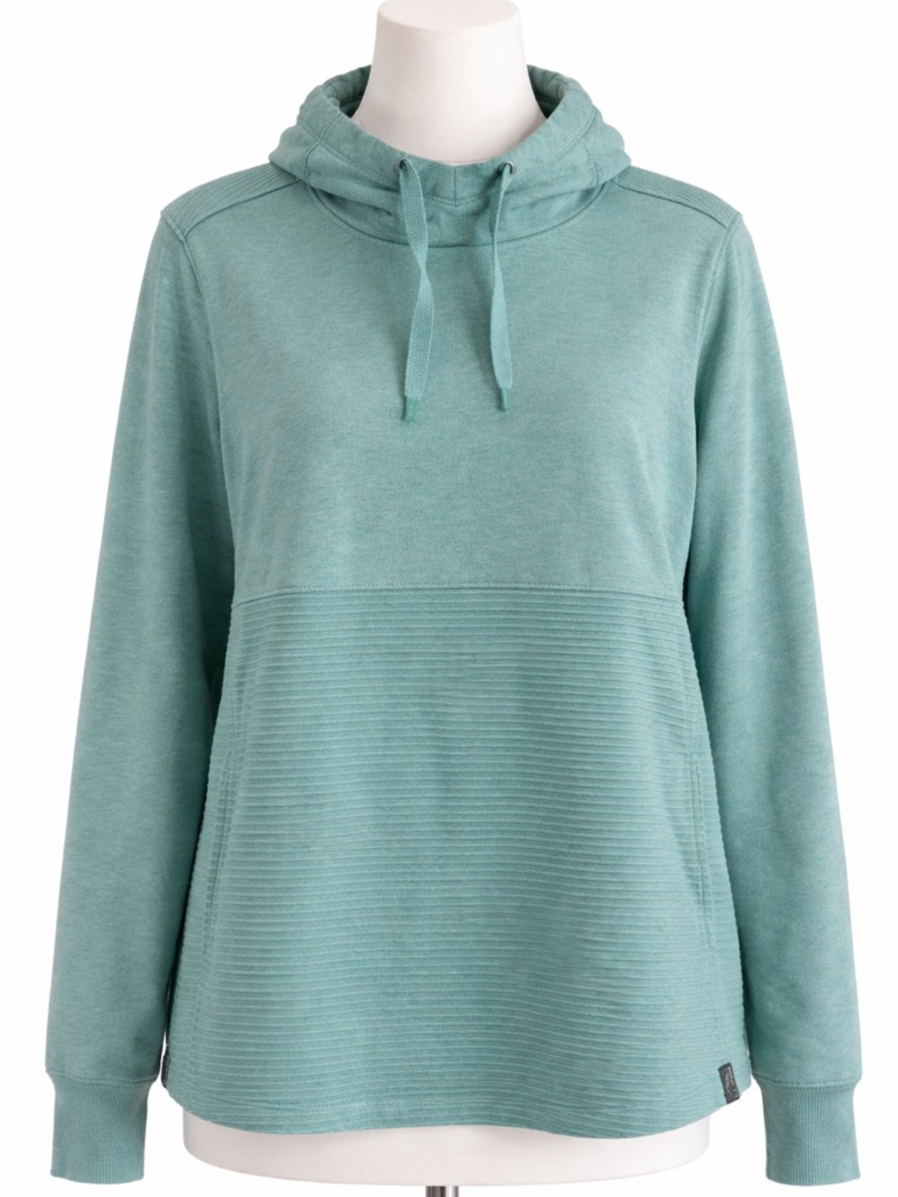 L.L. Bean XL Tall Teal Pullover Sweatshirt Cowl Neck Cozy Casual